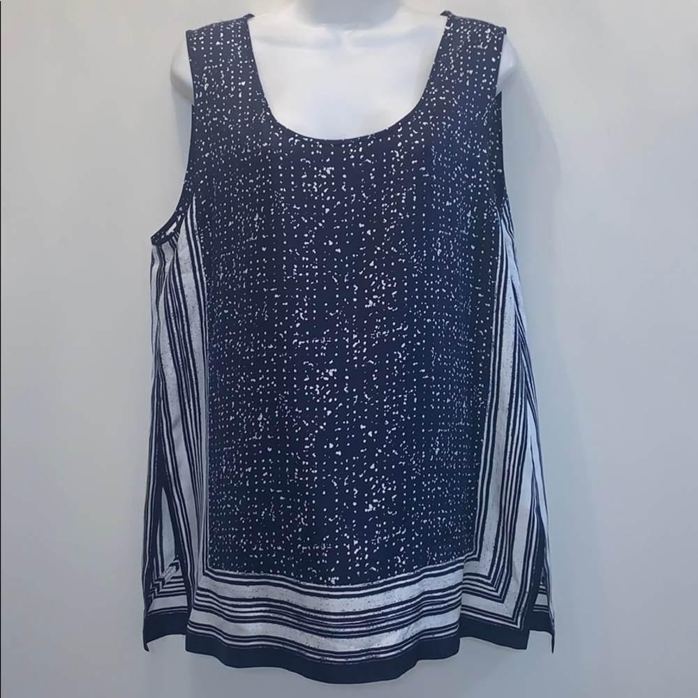 VINCE. Silk Top With Side Slit